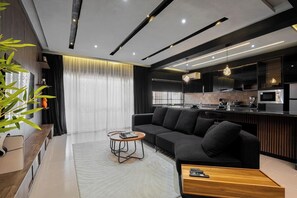 Deluxe Apartment, Balcony, City View | Living area - Oputa Jay Apartment (Abuja)