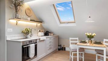 Microwave, oven, paper towels