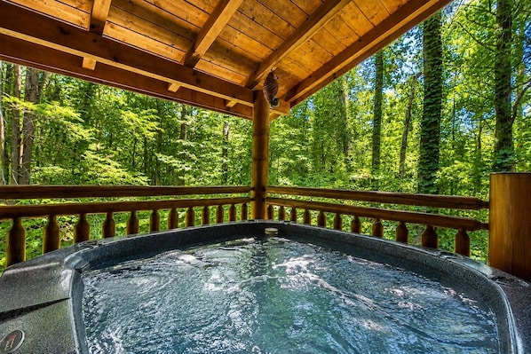 Outdoor spa tub - Tennessee Treasure: The Smokies' Best-Kept Secret (Sevierville)