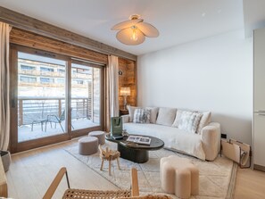 Living area - Elegant apartment at the foot of the slopes, Alpe d'Huez (Huez)