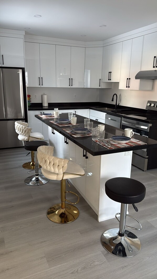 Private kitchen - Stylish 2-Bedroom Home Near Downtown, Hospital & University (Brantford)