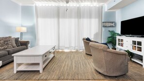 Smart TV - 2BR Beachfront Condo with Beach Service, Pool, Gym - Sleeps 8 (Panama City Beach)