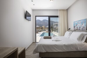 2 bedrooms, free WiFi, bed sheets - Superior Villa Celeste - Sea View and Private Pool (CQ9M+26M Geropotamos, Greece)
