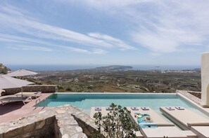 Outdoor pool - One Bedroom Apartment-sleeps 4 -sea View-parking (Pyrgos)