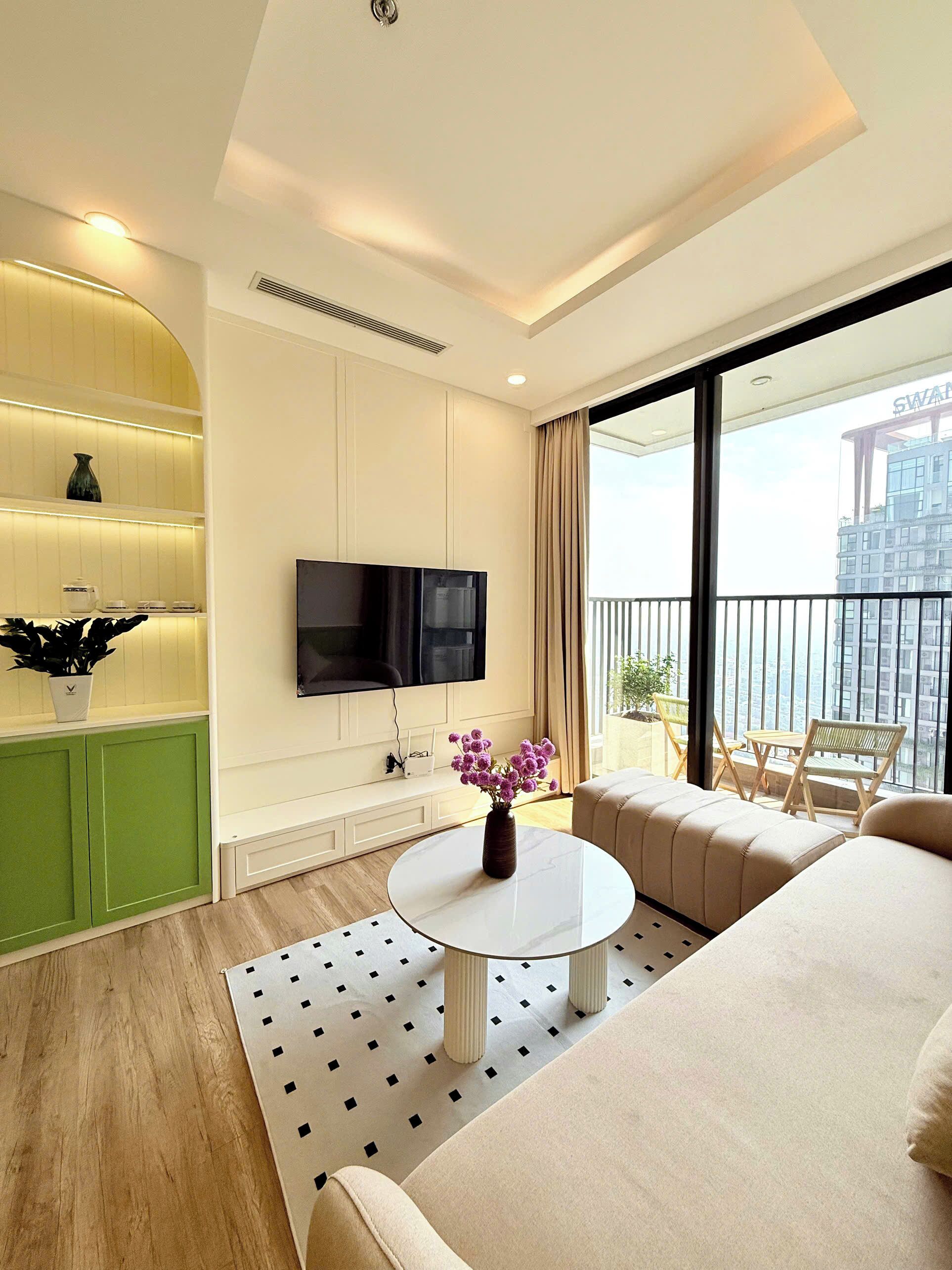 Apartment, 2 Bedrooms, Balcony, Lake View | Living area | 30-inch plasma TV with satellite channels