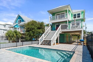 A heated pool - ☀️ Short Walk to Beach, Private Pool! - All Decked Out ☀️ (Indian Pass)