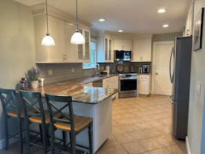 Microwave, oven, stovetop, dishwasher