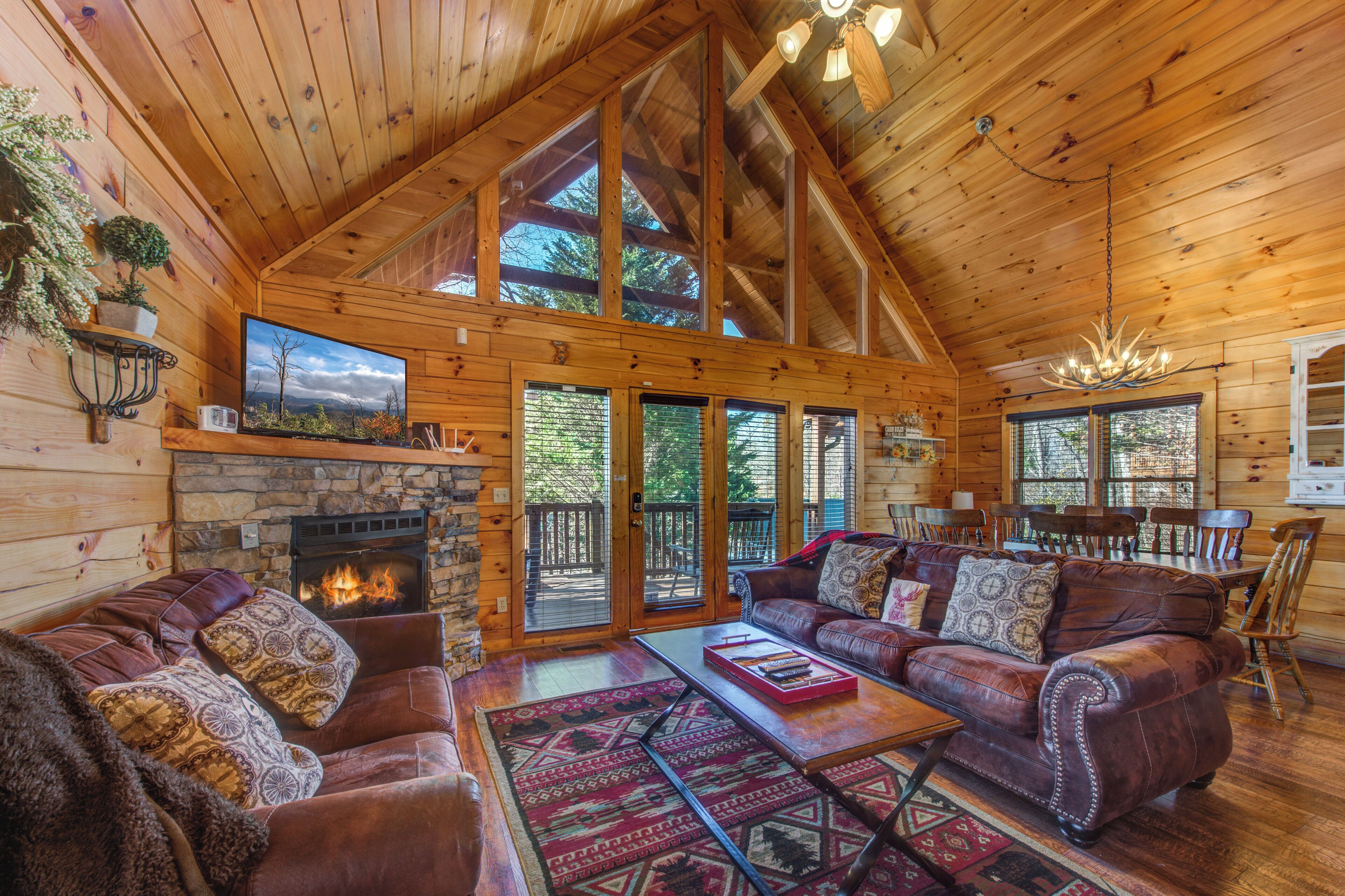 Smart TV, fireplace, video games