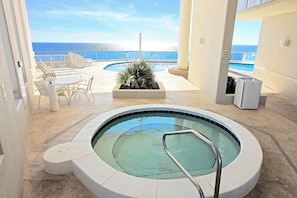 A heated pool - ⛱️Beach Front Views-Beach Service-Pool-Palazzo 1206☀️ (Panama City Beach)