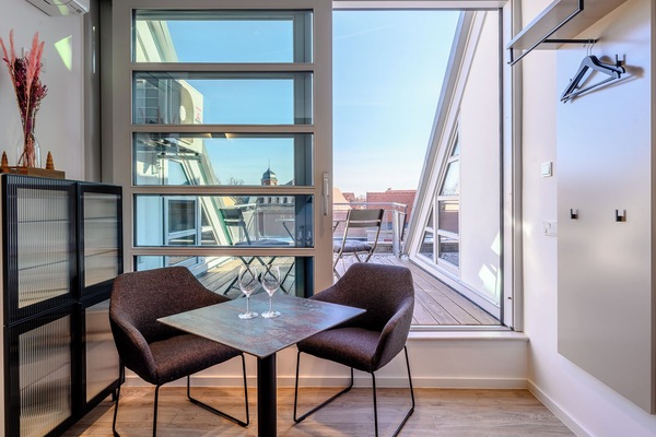 Ausblick zur Dachterrasse