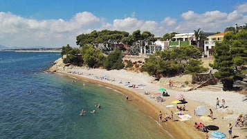 På stranden
