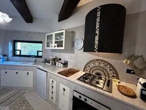 Fridge, oven, dishwasher, cookware/dishes/utensils - Villa Li Rocchi by Interhome (Costa Paradiso)