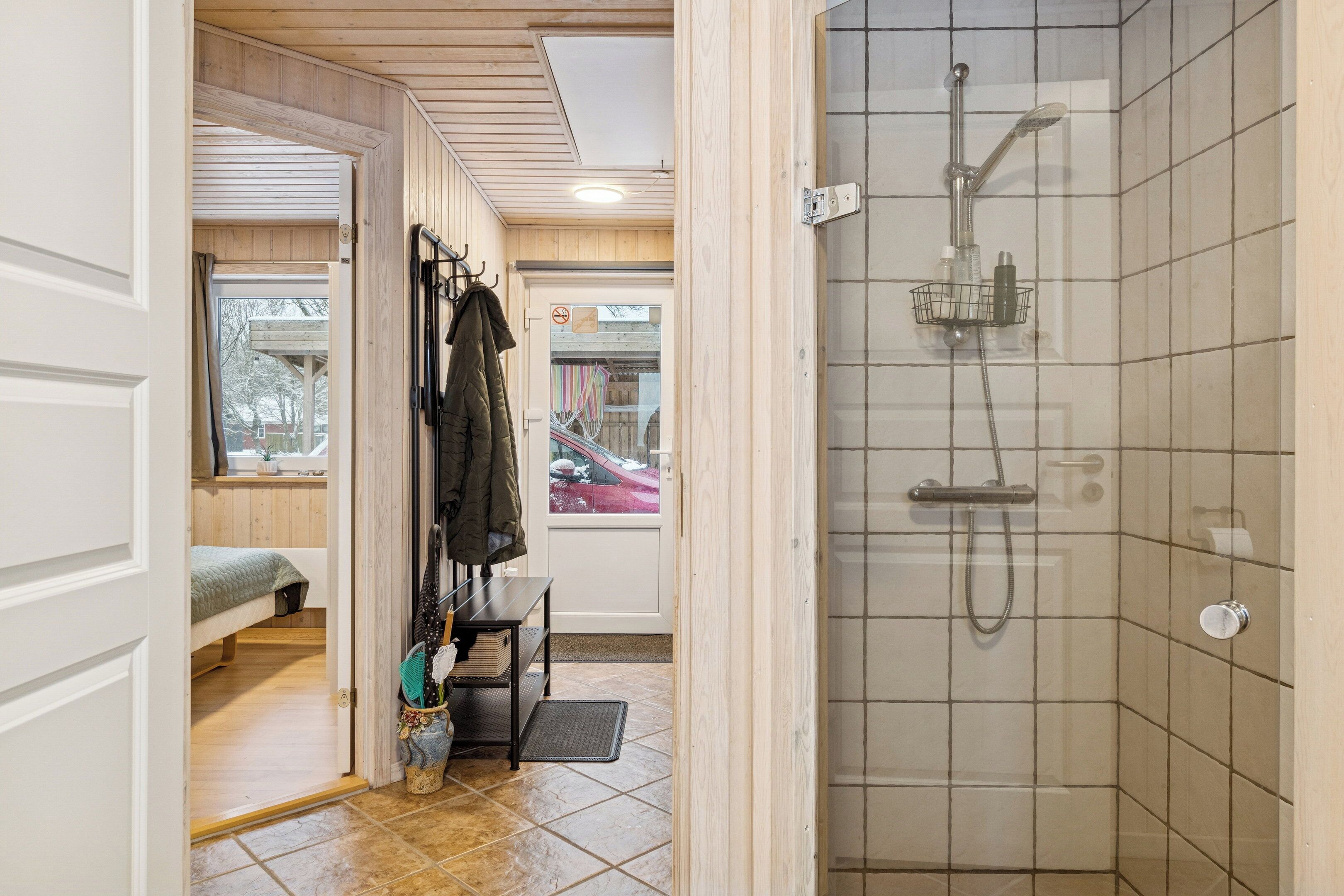 Shower, hair dryer