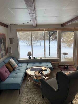 Fireplace, stereo - Cosy house near nature city and beach (Storvorde)