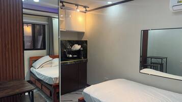 Een kluis op de kamer, verduisterende gordijnen, geluiddichte muren