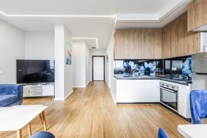 Deluxe Apartment, Sea View | Interior - Infinity Beachfront Suites by PS (Rrashbull)