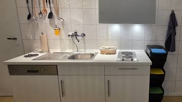 Mikrowelle, Herdplatte, Geschirrspüler