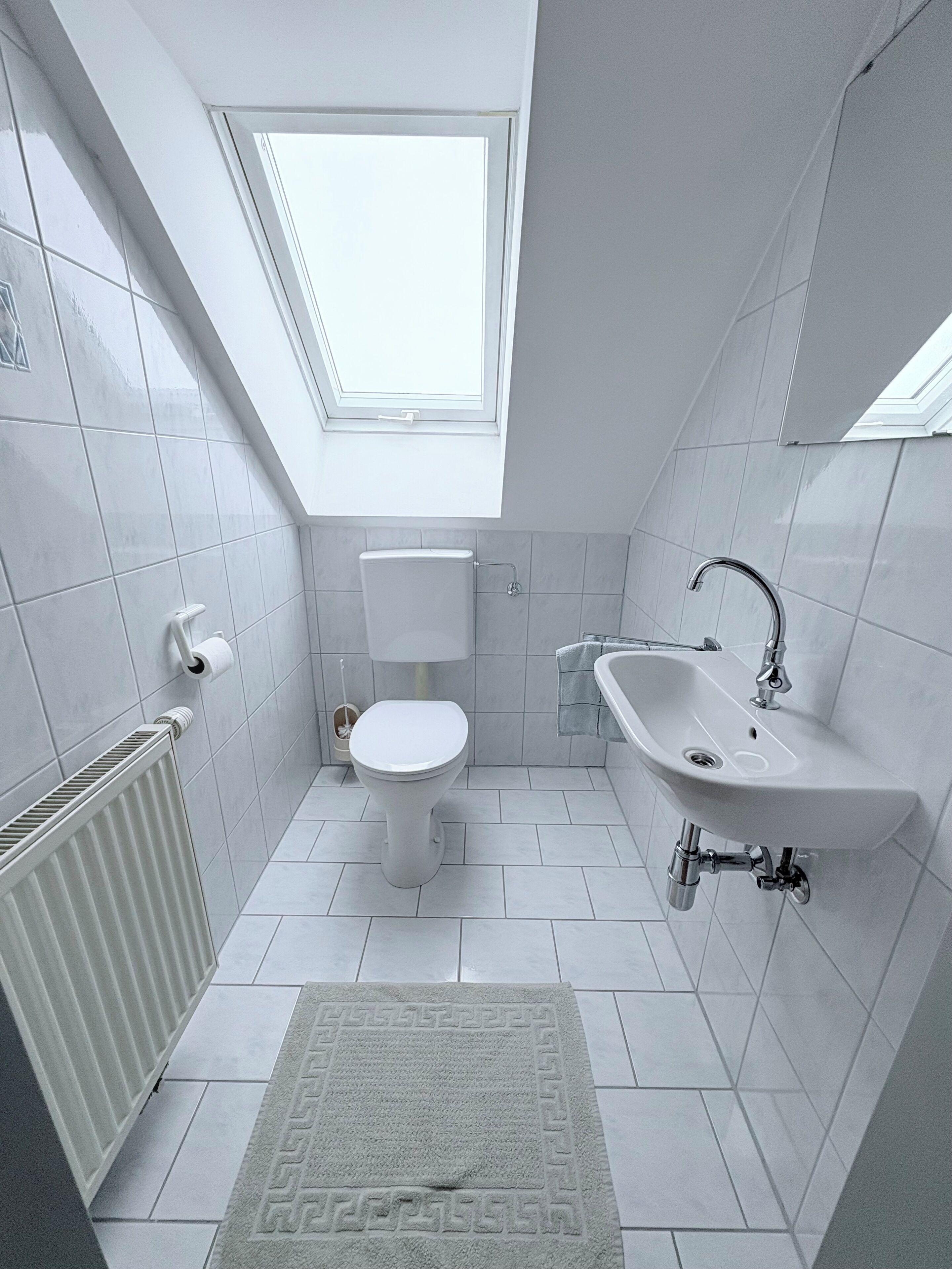 Sèche-cheveux, serviettes fournies, savon, papier toilette