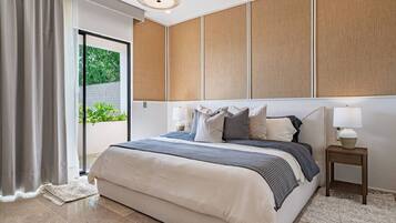 Escritorio, tabla de planchar con plancha, wifi