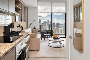 Interior - 50th Floor 1BR Penthouse with Stunning Views, Luxury Living. (Miami)
