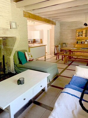 Fireplace, table tennis