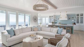 Smart TV, fireplace, video games, foosball