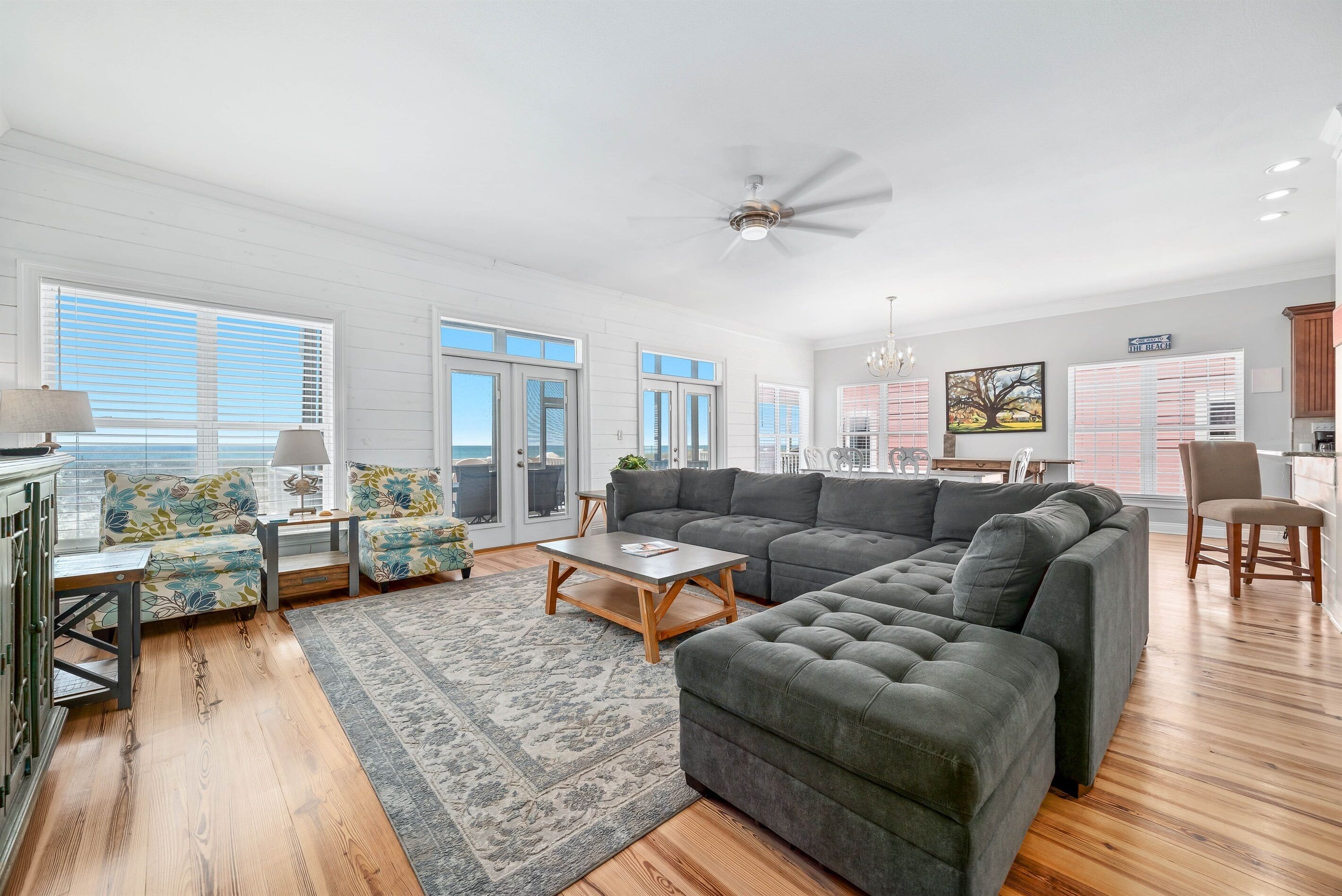 Smart TV, DVD player, books, music library