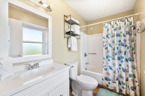Hair dryer, towels