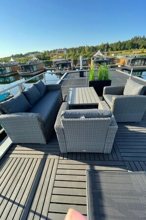 Terrace/patio - Hausboot Vroni am Bärwaldersee by Interhome (Weißwasser)