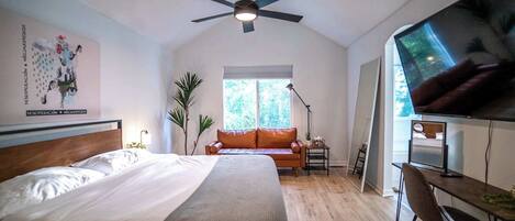 Desk, iron/ironing board, travel crib, WiFi