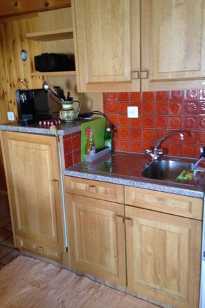 Refrigerador, horno, lavavajillas y utensilios de cocina 