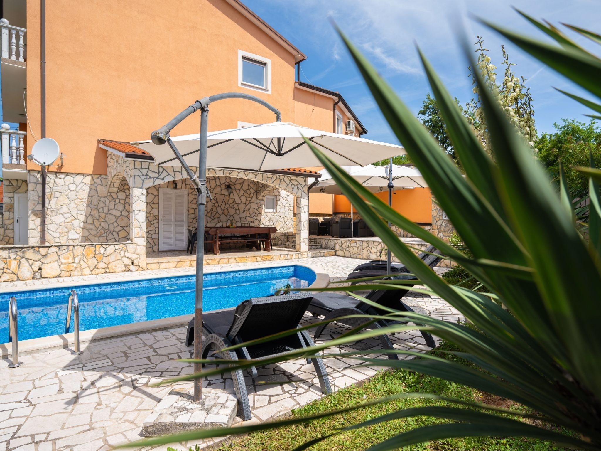 A heated pool