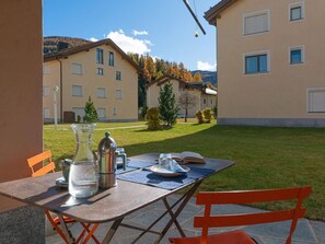 Outdoor dining - Apartment  by Interhome (Sils Maria)