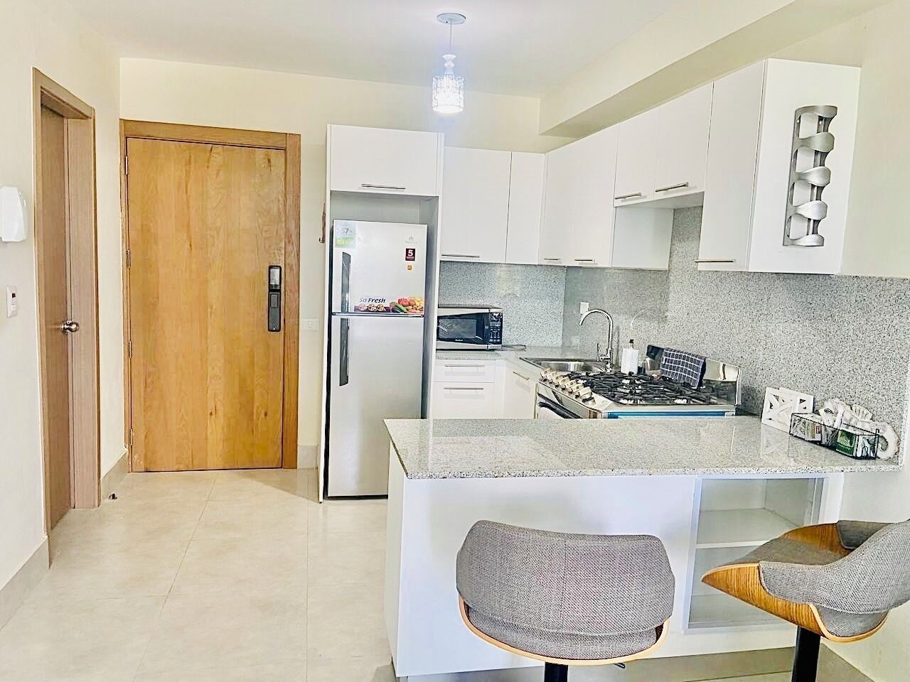 클래식 아파트, 정원 전망 | 전용 주방