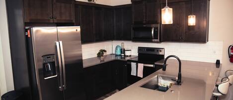 Microwave, oven, stovetop, dishwasher