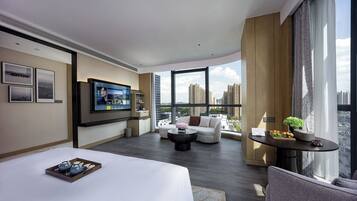 Basic-Studiosuite, Stadtblick | Verdunkelungsvorhänge, Bügeleisen/Bügelbrett, kostenloses WLAN