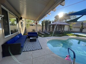 Outdoor pool, a heated pool - Luxury Home Private 5BD Near Strip - Pool/Spa, Game Room & Basketball. Groups (Las Vegas)
