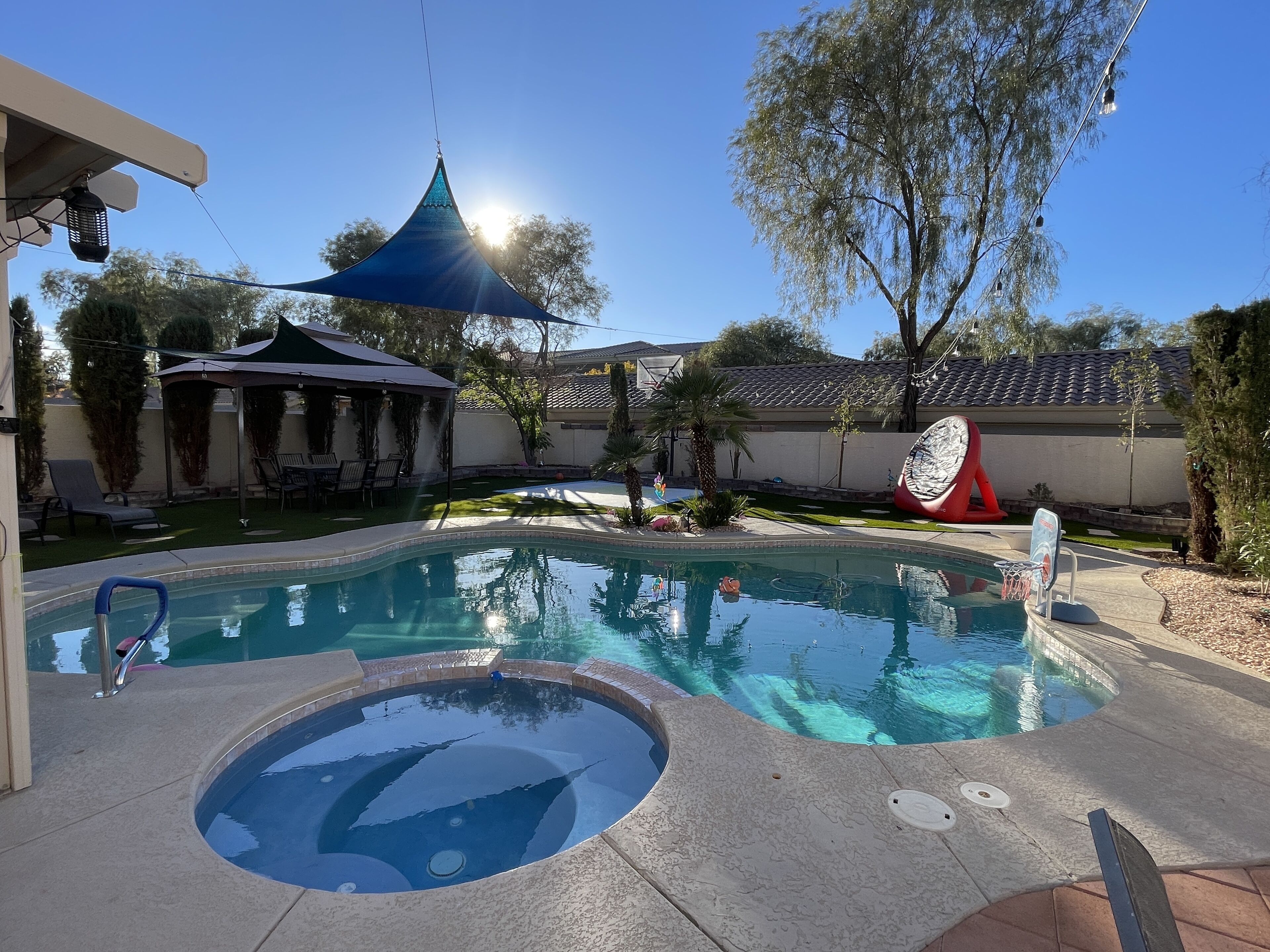 Outdoor pool, a heated pool