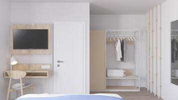 Schreibtisch, laptopgeeigneter Arbeitsplatz, VerdunkelungsvorhÀnge