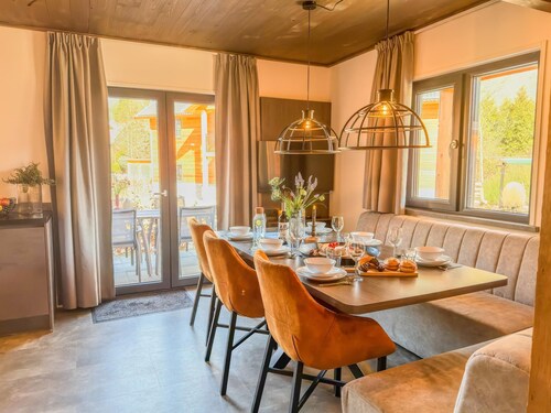 Chalet with sauna and lake and mountain views