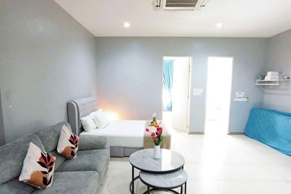 Basic Apartment, 1 Bedroom, Non Smoking, City View | Living room | 42-inch LCD TV with digital channels, Netflix, streaming services