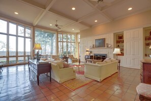 TV, fireplace, stereo - 5 Mi to Truist Park: Opulent Home w/ City Views! (Atlanta)