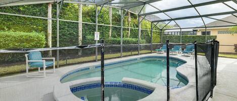 A heated pool