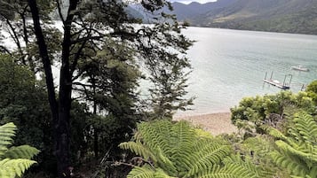 Plage, chaises longues