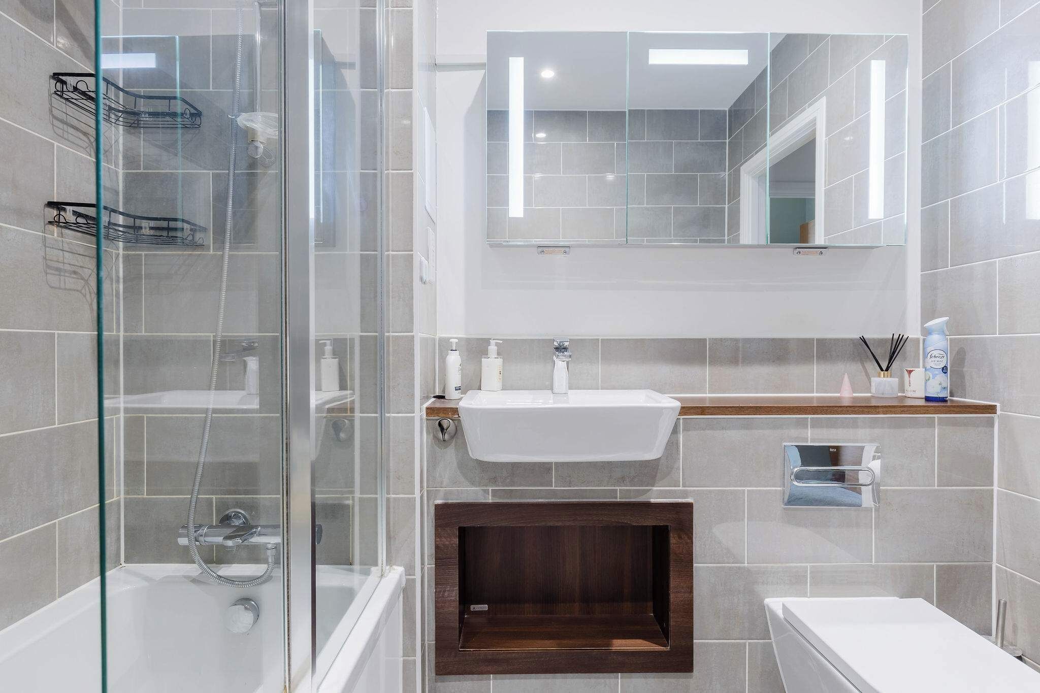 Shower, hair dryer