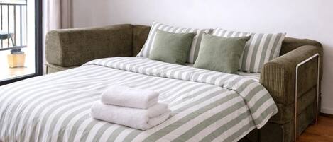 Iron/ironing board, WiFi, bed sheets