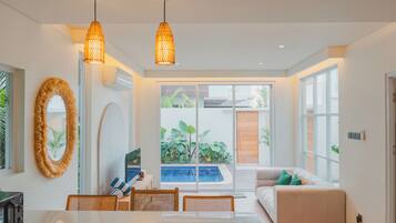 Villa Design, 2 chambres, piscine privée | Coin séjour