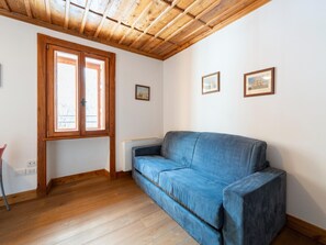 Apartment | Living room - Attic Historic Building With air Conditioning (Ceresole Reale)