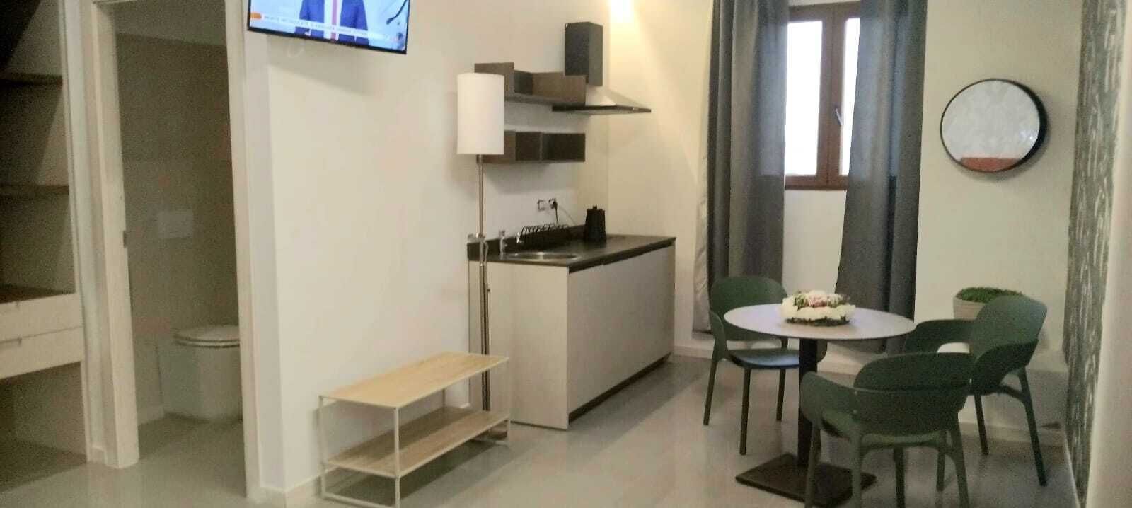 Habitación con 1 cama matrimonial o 2 individuales, cocineta | Interior