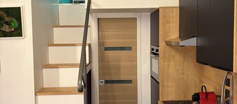 Studio in the Conciergerie of the former Banque de France in Flers.